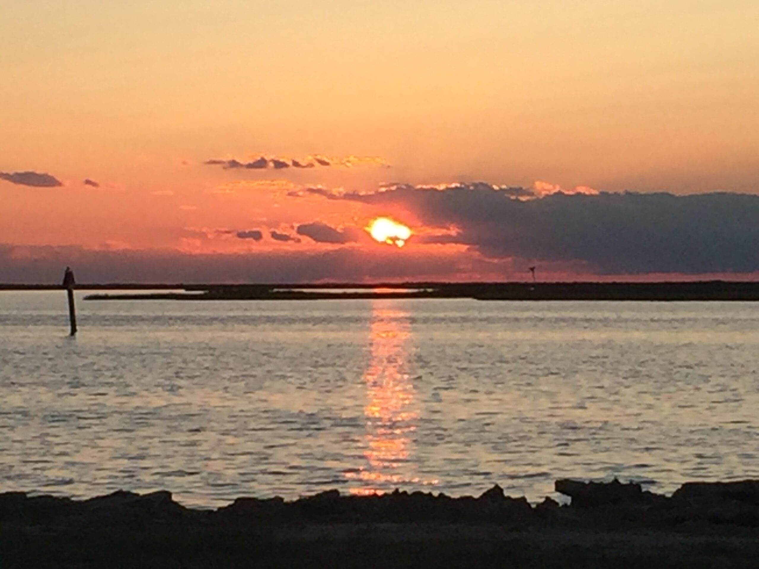 Sunset over the water, Crisfield, MD
